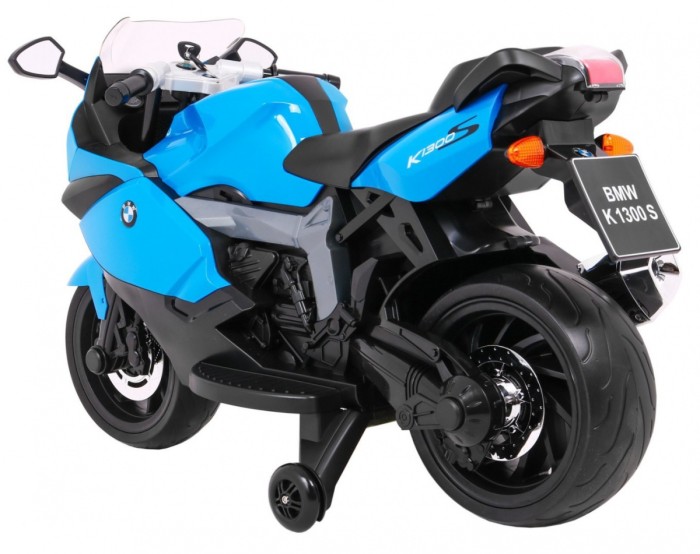 Motor na akumulator BMW K1300S dla dzieci Niebieski + Kółka pomocnicze + Dźwięki Światła + Wolny Start-5 7623 