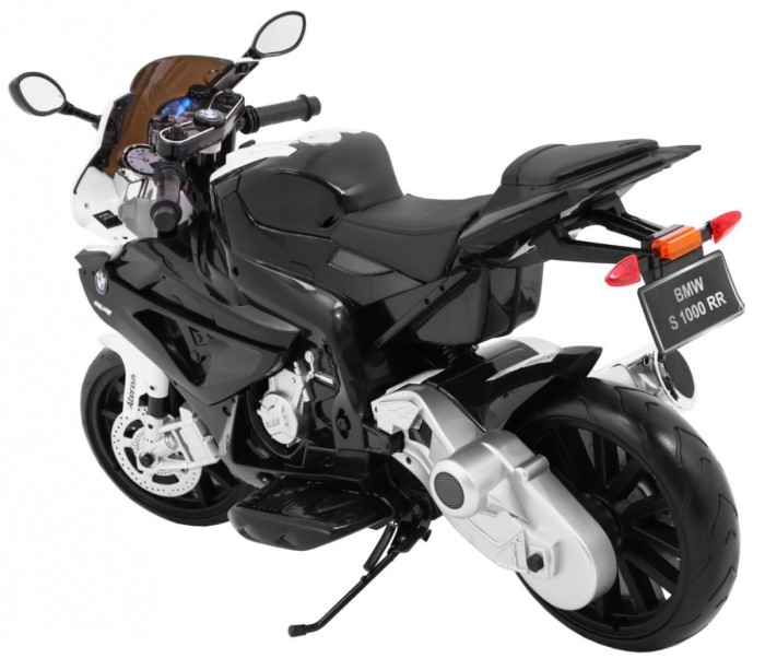 Motor na akumulator BMW S1000 RR dla dzieci Czarny + Kółeczka pomocnicze + Nóżka podpórka-5 7625 