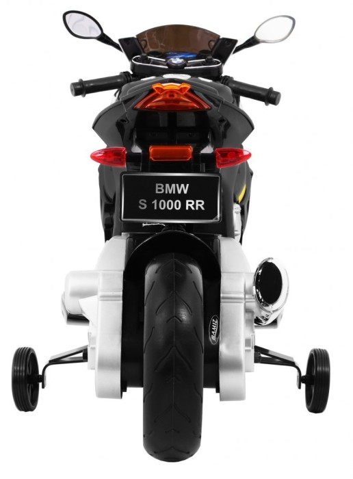 Motor na akumulator BMW S1000 RR dla dzieci Czarny + Kółeczka pomocnicze + Nóżka podpórka-6 7625 