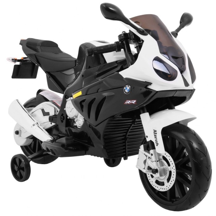 Motor na akumulator BMW S1000 RR dla dzieci Czarny + Kółeczka pomocnicze + Nóżka podpórka-8 7625 