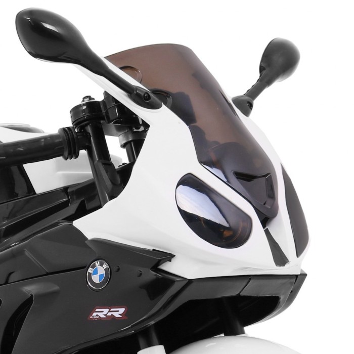 Motor na akumulator BMW S1000 RR dla dzieci Czarny + Kółeczka pomocnicze + Nóżka podpórka-10 7625 