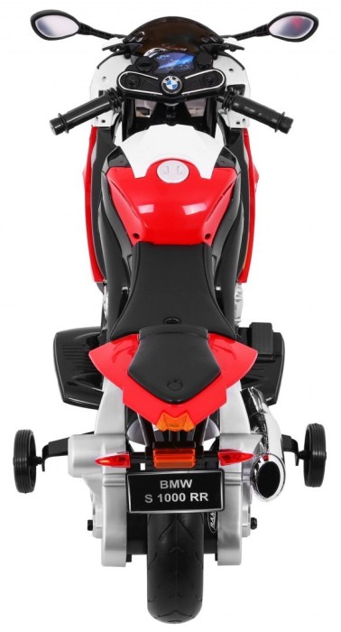Motor na akumulator BMW S1000 RR dla dzieci Czerwony + Kółeczka pomocnicze + Nóżka podpórka-8 7626 