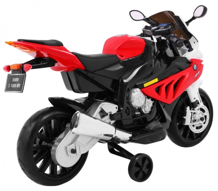 Motor na akumulator BMW S1000 RR dla dzieci Czerwony + Kółeczka pomocnicze + Nóżka podpórka-9 7626 