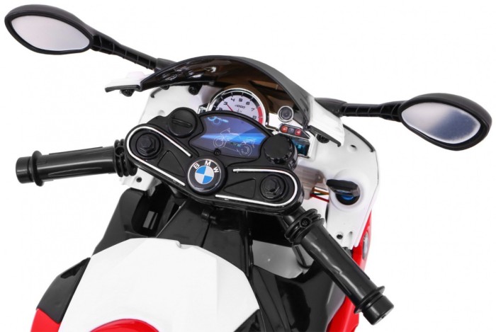 Motor na akumulator BMW S1000 RR dla dzieci Czerwony + Kółeczka pomocnicze + Nóżka podpórka-13 7626 