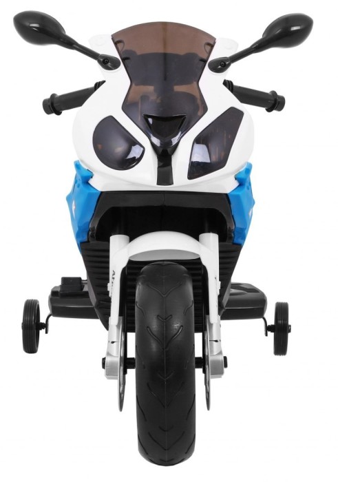 Motor na akumulator BMW S1000 RR dla dzieci Niebieski + Kółeczka pomocnicze + Nóżka podpórka-3 7627 