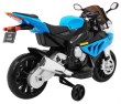 Motor na akumulator BMW S1000 RR dla dzieci Niebieski + Kółeczka pomocnicze + Nóżka podpórka-9 7627 