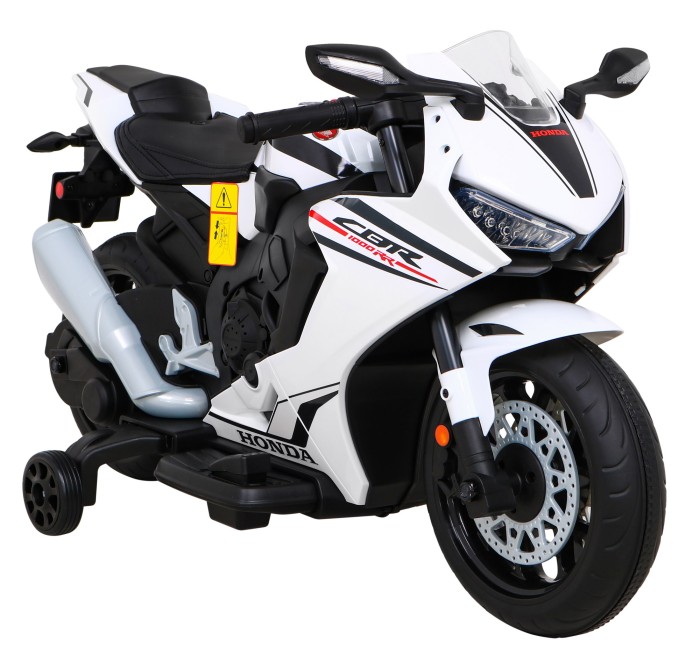 Honda CBR 1000RR Motor na akumulator dla dzieci Biały + Dźwięki MP3 + Kółka pomocnicze-11 7628 