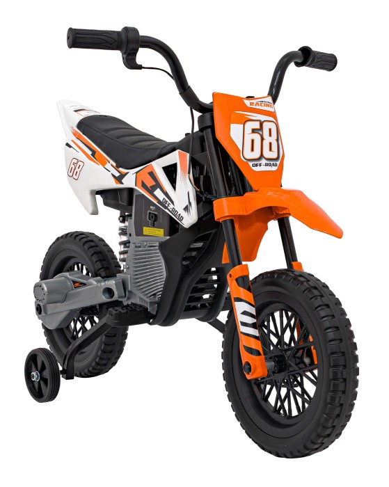 Motor PANTONE 361C na akumulator dla dzieci Pomarańczowy + Panel audio + Wolny Start + Koła EVA-5 7637 