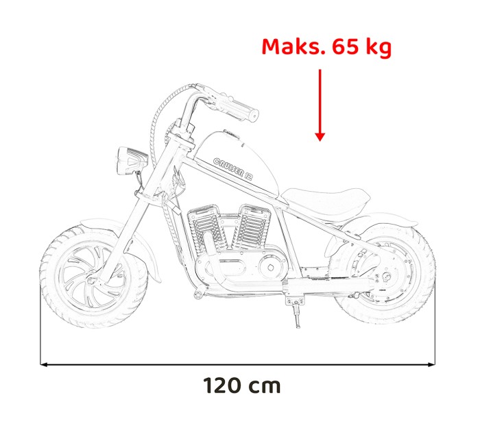 Pojazd Motorek Cruiser 12 Niebieski-23 7641 
