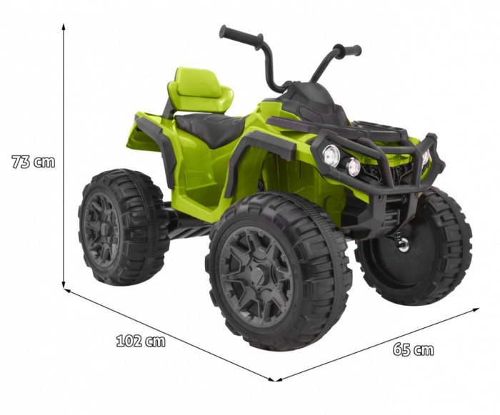 Quad ATV 2.4GHz na akumulator dla dzieci Zielony + Pilot + Koła EVA + Radio MP3 + Wolny Start-2 7652 