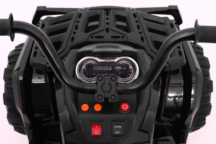 Quad ATV na akumulator dla dzieci Czarny + Koła EVA + Radio MP3 + LED + Wolny Start-10 7655 