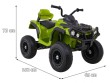 Quad ATV Air na akumulator dla dzieci Zielony + Koła pompowane + Radio MP3 + Wolny Start-2 7666 