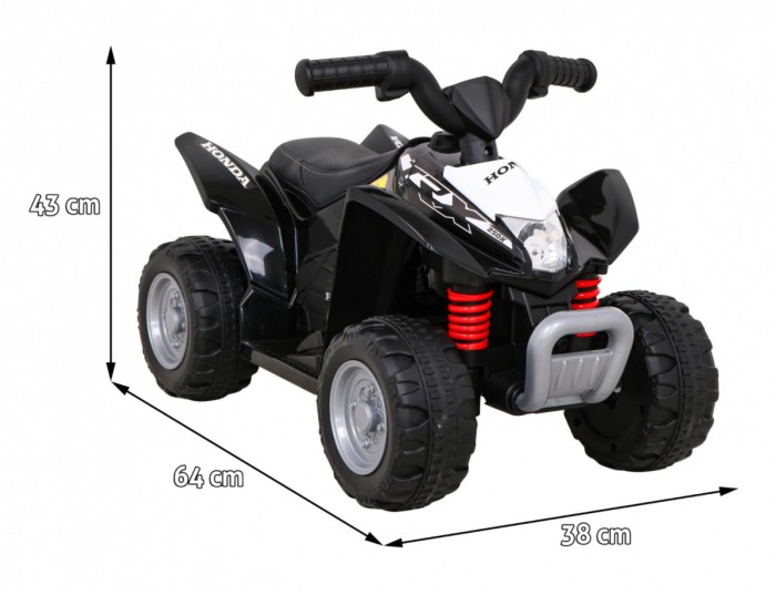 Quad Honda 250X TRX na akumulator Czarny + Klakson + LED + Ekoskóra-2 7672 