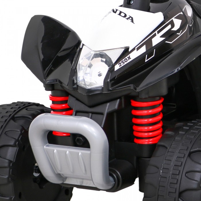 Quad Honda 250X TRX na akumulator Czarny + Klakson + LED + Ekoskóra-11 7672 