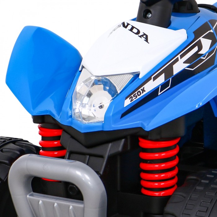 Quad Honda 250X TRX na akumulator Niebieski + Klakson + LED + Ekoskóra-10 7673 