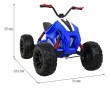 Quad Lucky Seven na akumulator Niebieski + Koła EVA + Wolny Start + LED + MP3 USB-2 7676 