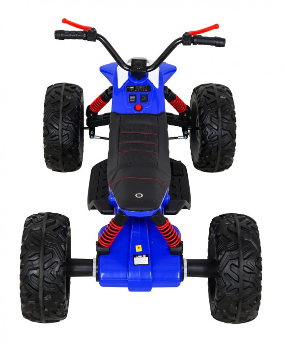 Quad Lucky Seven na akumulator Niebieski + Koła EVA + Wolny Start + LED + MP3 USB-7 7676 