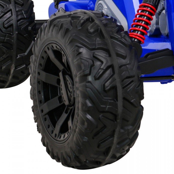 Quad Lucky Seven na akumulator Niebieski + Koła EVA + Wolny Start + LED + MP3 USB-12 7676 