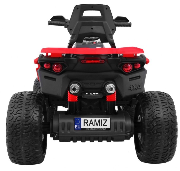 Quad Maverick 4x4 Elektryczny Pojazd dla dzieci Czerwony + Koła EVA + Panel audio + LED-7 7680 