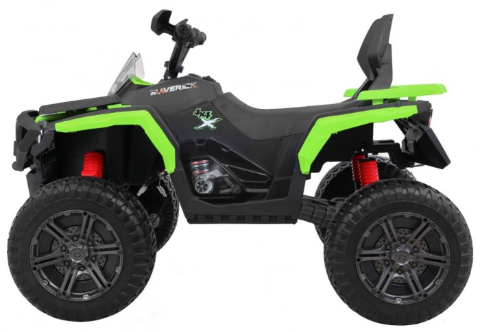 Quad Maverick 4x4 Elektryczny Pojazd dla dzieci Zielony + Koła EVA + Panel audio + LED-6 7682 