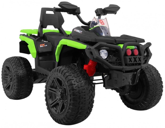 Quad Maverick 4x4 Elektryczny Pojazd dla dzieci Zielony + Koła EVA + Panel audio + LED-11 7682 