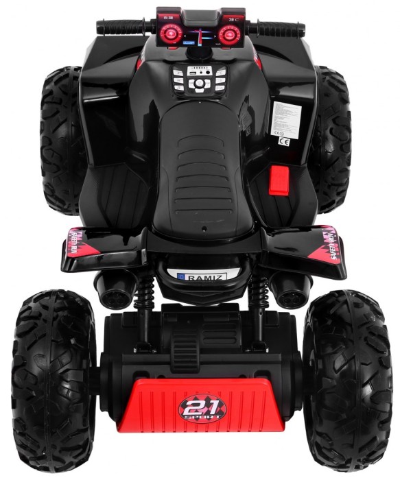 Quad na akumulator Sport Run dla dzieci Czarny + Napęd 4x4 + LED + Radio MP3-3 7683 
