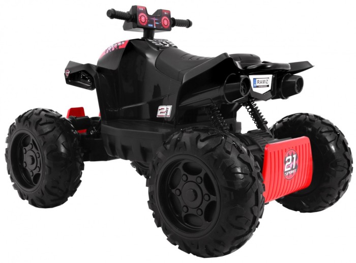 Quad na akumulator Sport Run dla dzieci Czarny + Napęd 4x4 + LED + Radio MP3-9 7683 