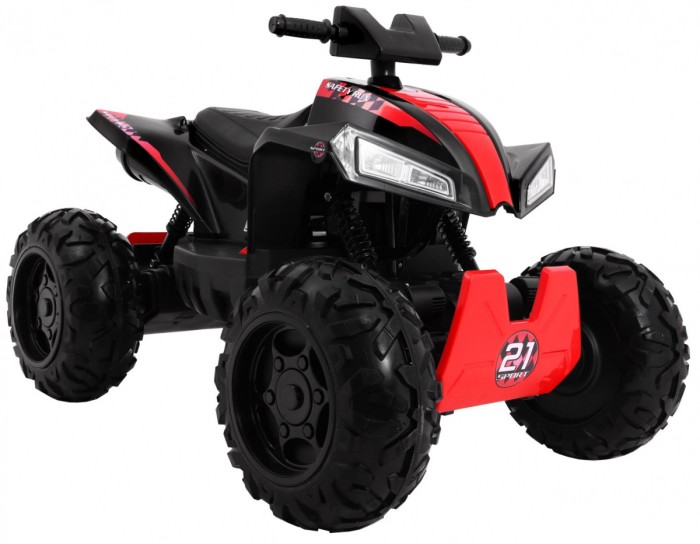 Quad na akumulator Sport Run dla dzieci Czarny + Napęd 4x4 + LED + Radio MP3-12 7683 