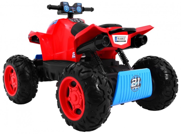 Quad na akumulator Sport Run dla dzieci Czerwony + Napęd 4x4 + LED + Radio MP3-3 7684 