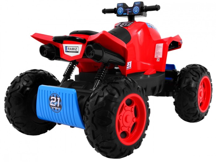 Quad na akumulator Sport Run dla dzieci Czerwony + Napęd 4x4 + LED + Radio MP3-7 7684 