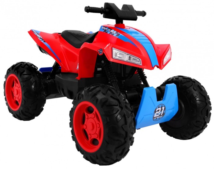 Quad na akumulator Sport Run dla dzieci Czerwony + Napęd 4x4 + LED + Radio MP3-8 7684 