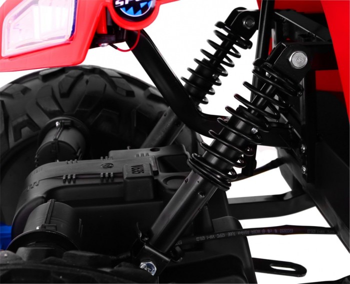Quad na akumulator Sport Run dla dzieci Czerwony + Napęd 4x4 + LED + Radio MP3-9 7684 