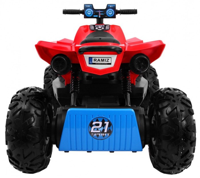 Quad na akumulator Sport Run dla dzieci Czerwony + Napęd 4x4 + LED + Radio MP3-10 7684 
