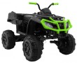 Quad XL ATV na akumulator dla dzieci Czarno-Zielony + Napęd 4x4 + Bagażnik + Wolny Start + EVA + Audio LED-11 7691 
