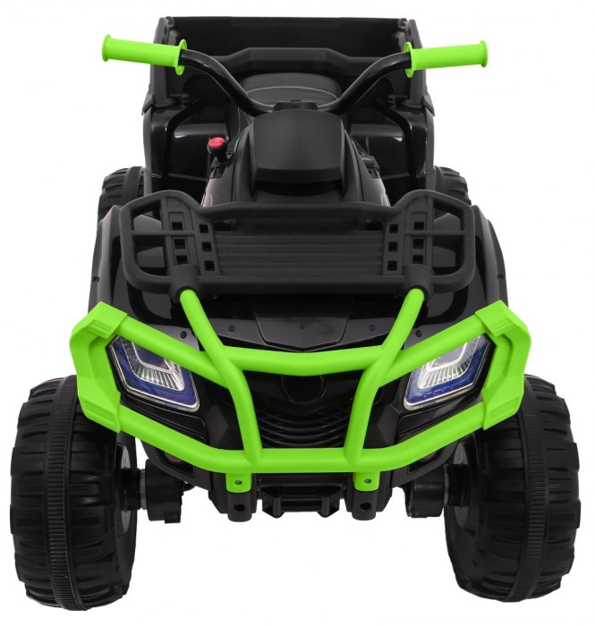 Quad XL ATV na akumulator dla dzieci Czarno-Zielony + Napęd 4x4 + Bagażnik + Wolny Start + EVA + Audio LED-13 7691 
