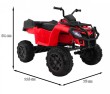 Quad XL ATV na akumulator dla dzieci Czerwony + Napęd 4x4 + Bagażnik + Wolny Start + EVA + Audio LED-2 7692 