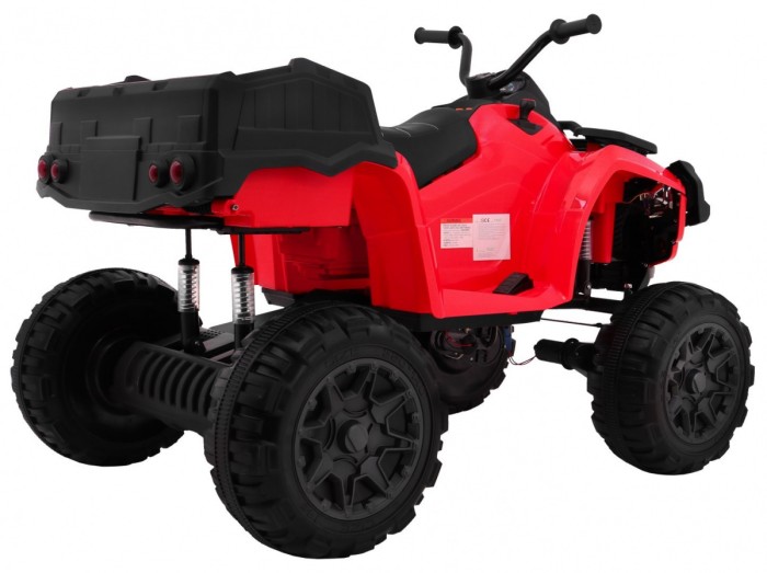 Quad XL ATV na akumulator dla dzieci Czerwony + Napęd 4x4 + Bagażnik + Wolny Start + EVA + Audio LED-6 7692 