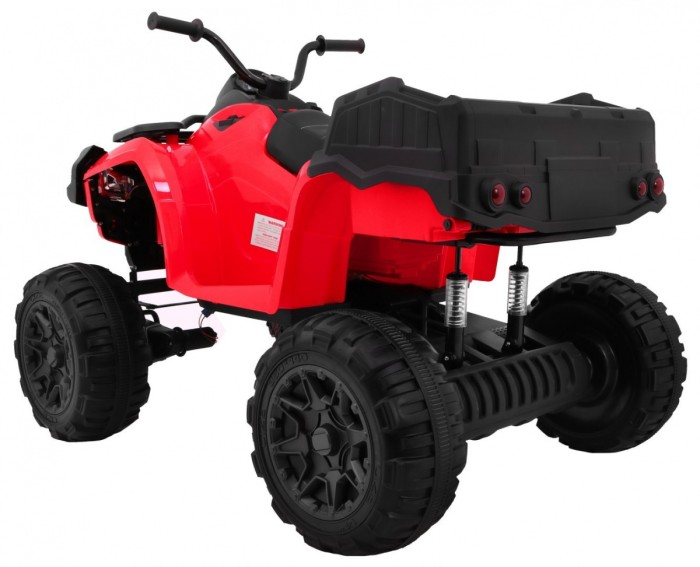 Quad XL ATV na akumulator dla dzieci Czerwony + Napęd 4x4 + Bagażnik + Wolny Start + EVA + Audio LED-8 7692 