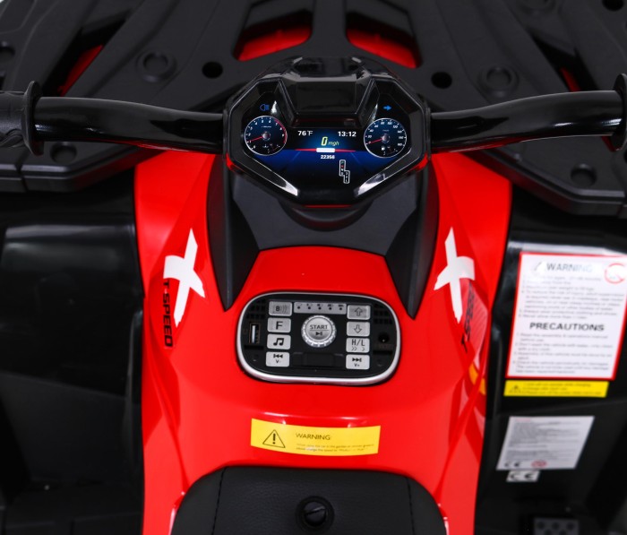 Quad XT-Speed dla dzieci Czerwony + Napęd 4x4 + EVA + Wolny Start + Radio MP3 + LED-9 7695 