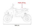 Quad McLaren Racing MCL 35 dla dzieci Szary + Pilot + Wolny Start + EVA + Audio LED-20 7705 