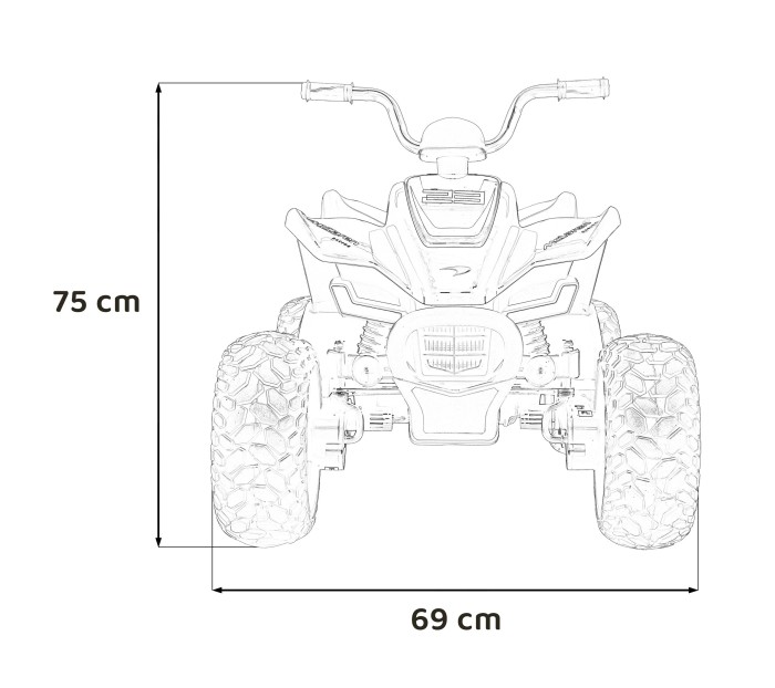 Quad McLaren Racing MCL 35 dla dzieci Szary + Pilot + Wolny Start + EVA + Audio LED-21 7705 