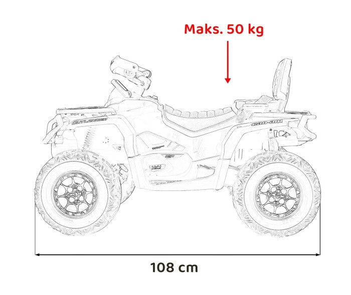 Quad Can Am Outlander ATV z Pilotem Niebieski-24 7715 