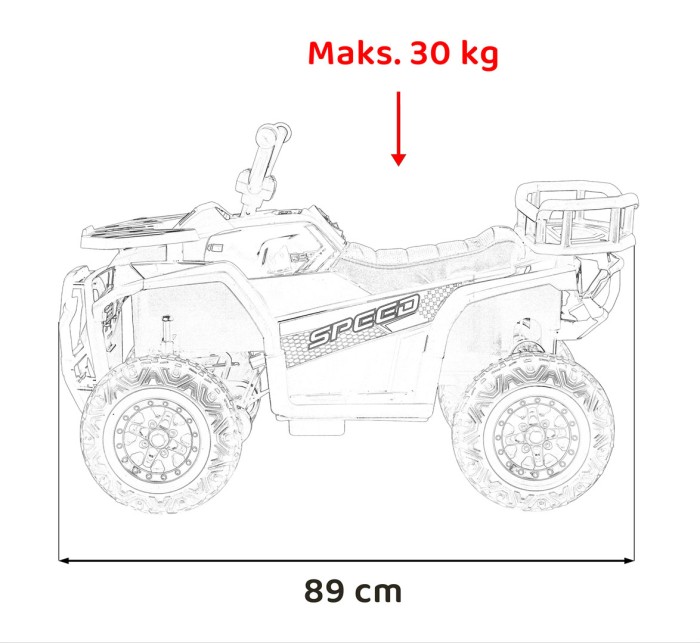 Pojazd Quad ATV Robust 01 Czarny-19 7718 