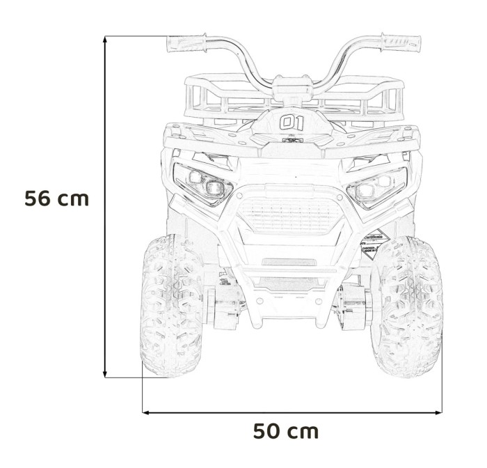 Pojazd Quad ATV Robust 01 Czarny-20 7718 