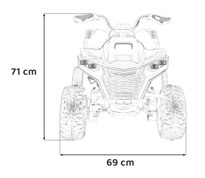 Pojazd Quad Fast Wheel Biały-22 7723 