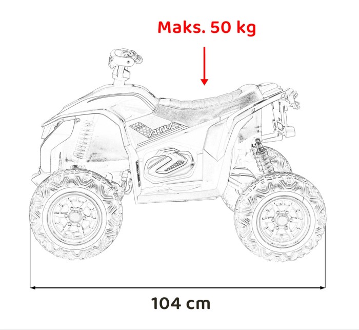 Pojazd Quad Fast Wheel Czerwony-21 7724 