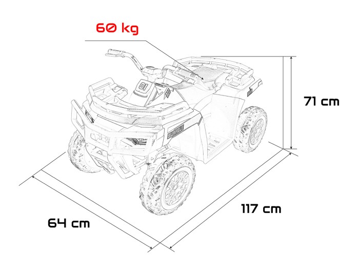 Pojazd Quad 4x4 ATV WOLF Niebieski-22 7738 