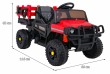 Autko Farmer Pick-up dla dzieci Czerwony + Pilot + Bagażnik + Łopatka + EVA + MP3 LED-2 7743 
