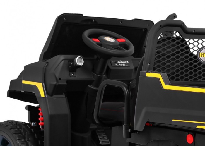 Autko Farmer Truck dla 2 dzieci Czarny + Napęd 4x4 + Pilot + Kiper + Audio LED-13 7746 