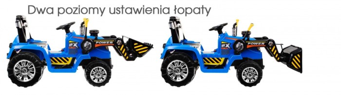 Koparka Spychacz na akumulator dla dzieci Niebieski + Pilot + Regulowana łyżka + Audio + Światła-5 7751 